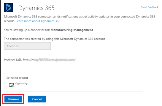 Kustutage Microsoft 365 rühmakirjed ühendusest.