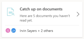 Catch up on documents.