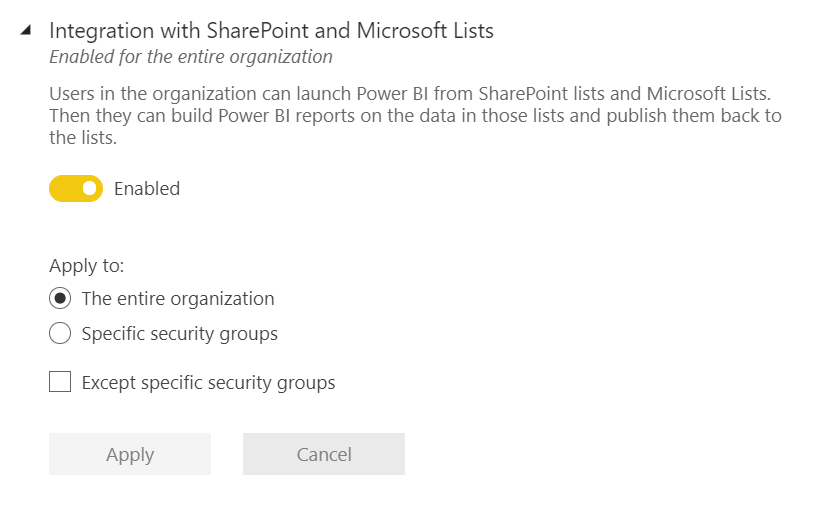 Allow integration with SharePoint and Microsoft Lists.