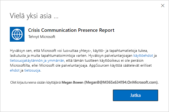 Crisis Communication Presence Report app, One more thing