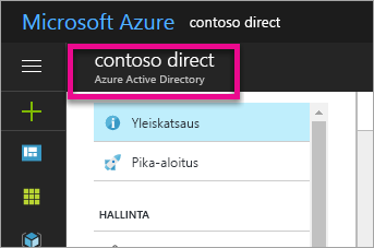 Azure AD fly out