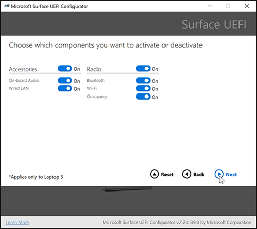 Screenshot shows to select Next under "Choose which components".