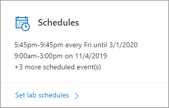 Scheduled events