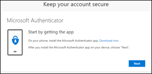 Capture d’écran du téléchargement pour Microsoft Authenticator.