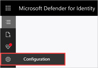 Icône Paramètres de configuration Defender pour Identity