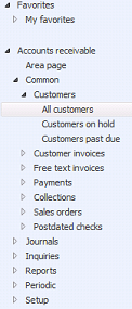Find All customers in the Navigation Pane