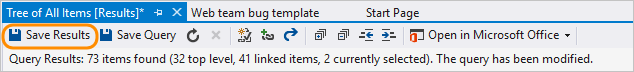 Capture d’écran illustrant l’enregistrement des modifications à partir de Visual Studio avec Power Tools installé.