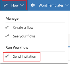 Envoyer le workflow d’invitation.