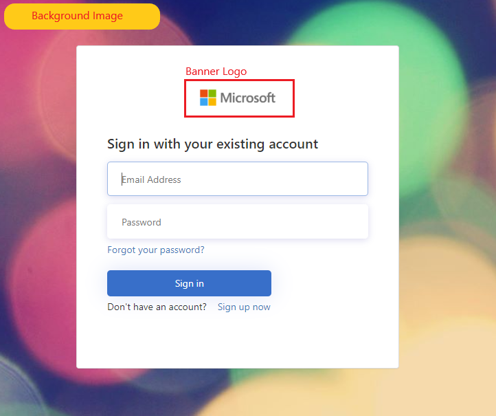 Branded sign-up/sign-in page served by Azure AD B2C