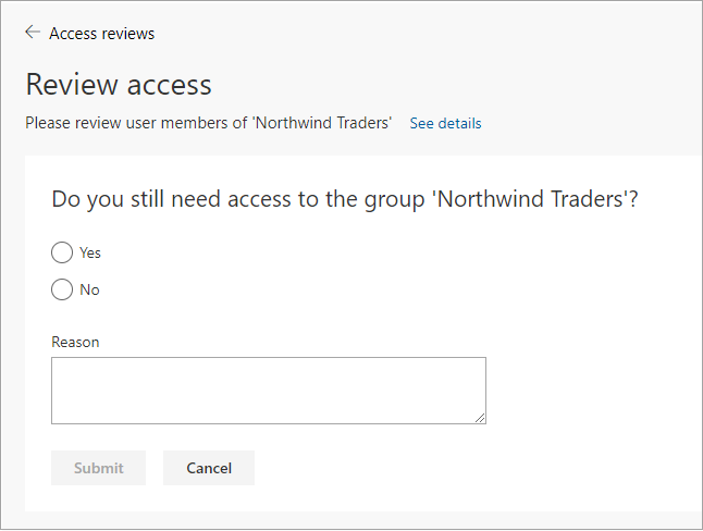Open access review asking whether you still need access to a group