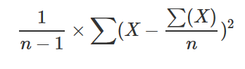 Image montrant un exemple de formule de variance.