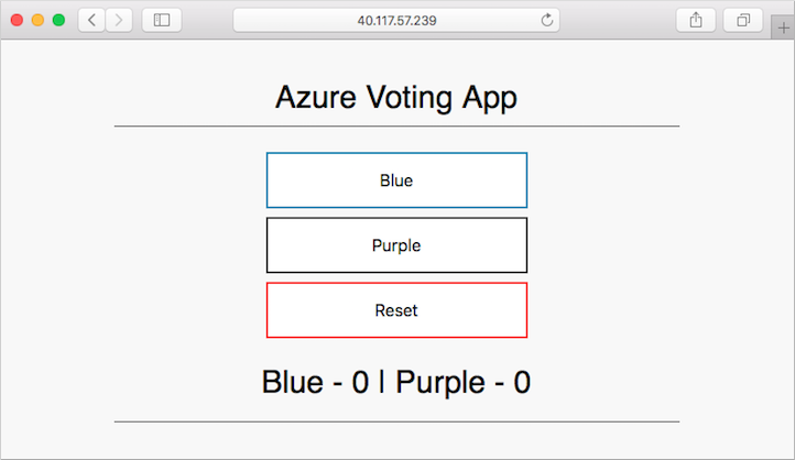 Exemple de vote Azure dans AKS mis à jour par le travail de build Jenkins