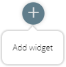 Capture d’écran présentant l’icône Ajouter un widget dans le portail des développeurs.