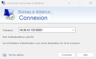 Screenshot of remote desktop application from Windows machine.