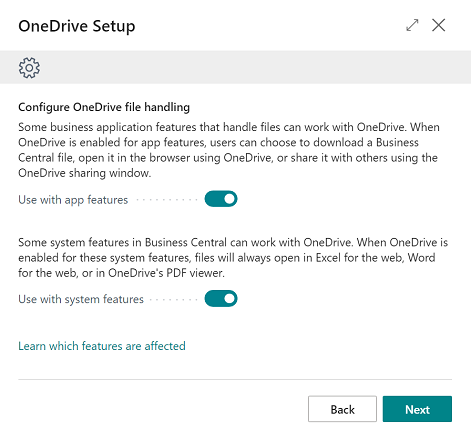 Expérience guidée de configuration de OneDrive.