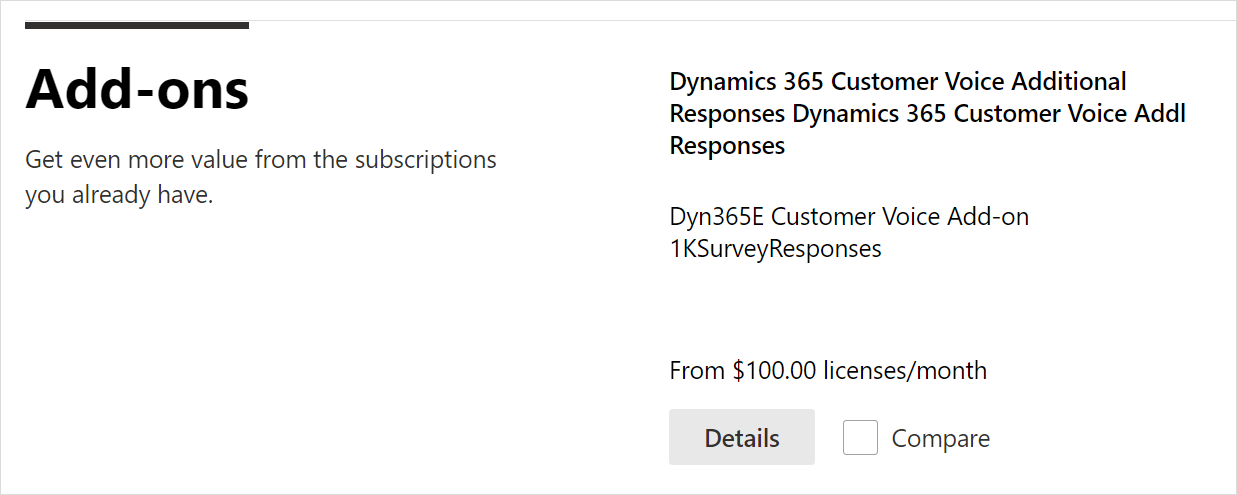 Vignette Réponses supplémentaires Dynamics 365 Customer Voice.