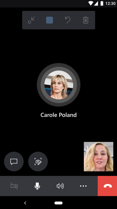 Capture d’écran de l’application mobile avec le bouton Vidéo désactivé.