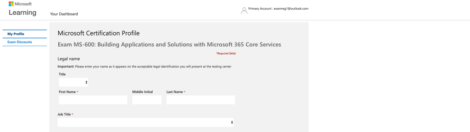 Confirm details in Microsoft Certification Profile