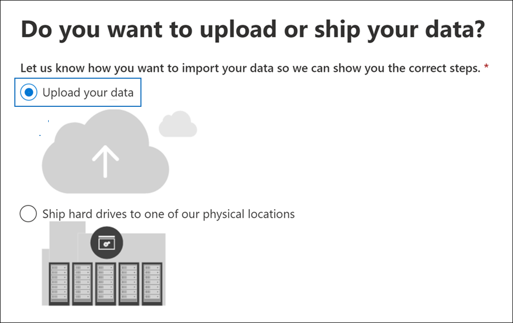 Cliquez sur Charger vos données pour créer une tâche d'importation en réseau.