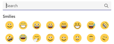 Capture d’écran des emojis partagés dans une conversation.