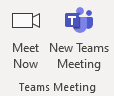 Capture d’écran montrant l’option Démarrer une réunion du calendrier Outlook.