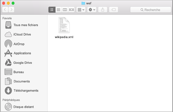 Dossier Wef dans Office sur Mac.