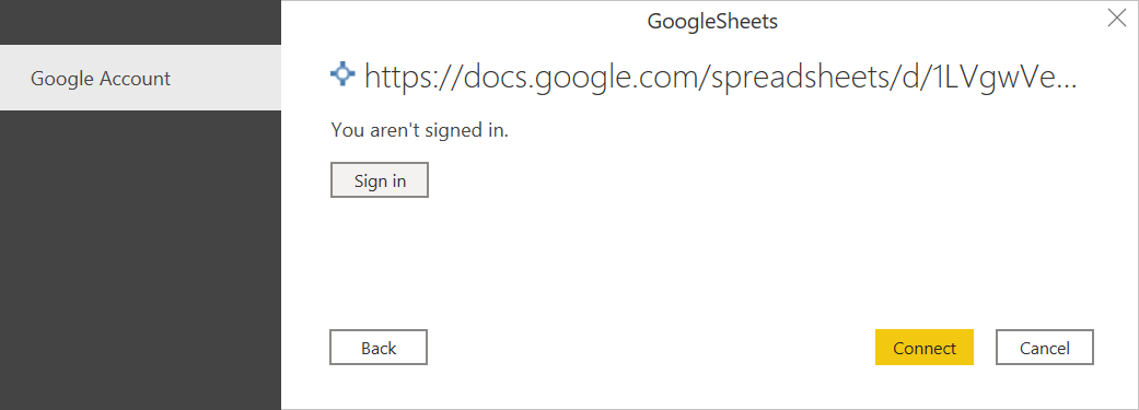 S’inscrire à Google Sheets.