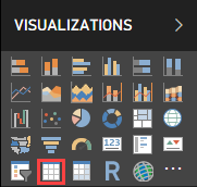 Visualisations – Table.
