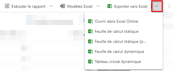 Options Exporter vers Excel.