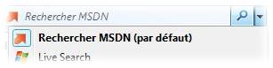 moteur de recherche MSDN