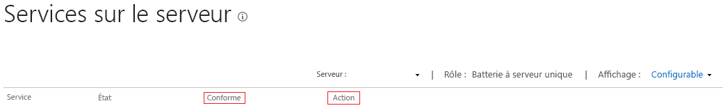 Displays services on servers in SharePoint Server 2016