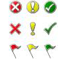 Jeux d'icônes d'indicateurs de symbole