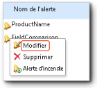 Ouvrir le Concepteur d'alertes de données en cliquant sur Modifier
