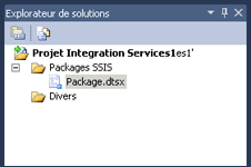 Dossiers d'un projet Integration Services