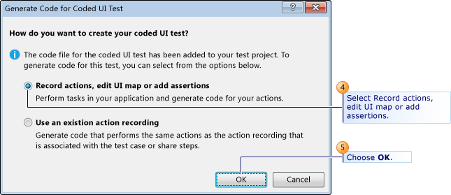 Select record actions