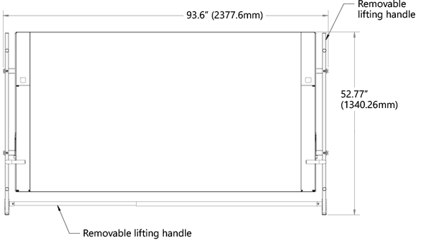 Poignées de levage amovibles sur 84 ” Surface Hub.