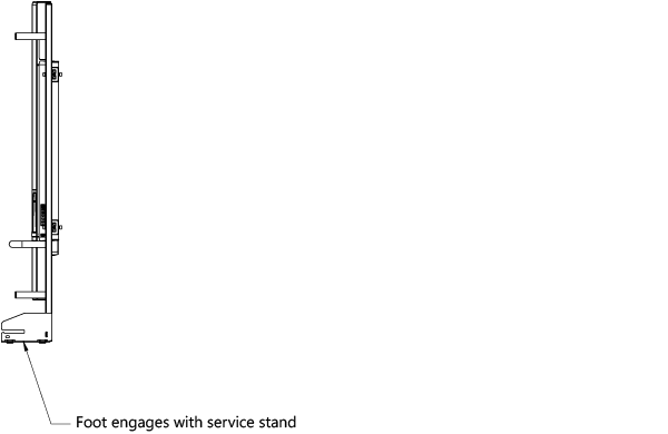 Vue latérale de 84 ” Surface Hub.