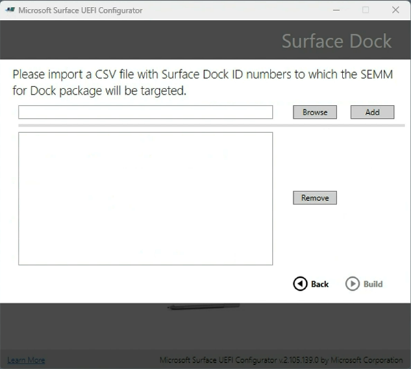 Capture d’écran montrant l’importation d’un fichier .csv contenant la liste des docks que vous envisagez de provisionner
