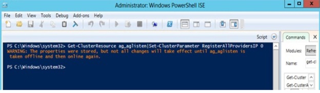Capture d’écran montrant la sortie d’un exemple de commande dans Windows PowerShell.