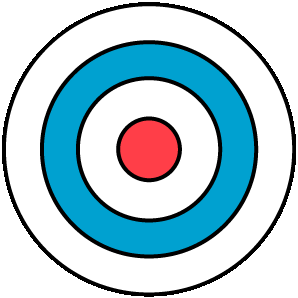The complete "bullseye" target texture