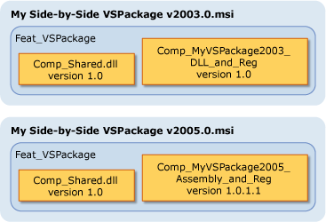 VS Side-by-Side VS Package installer