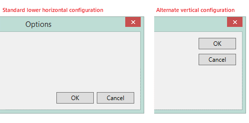 Acceptable configurations for control buttons in Visual Studio dialogs