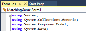 Active tab selection in Visual Studio