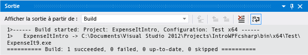 Output Window, Visual C# Build Warnings