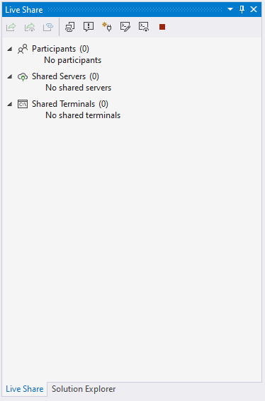 Fenêtre Outil Visual Studio Live Share