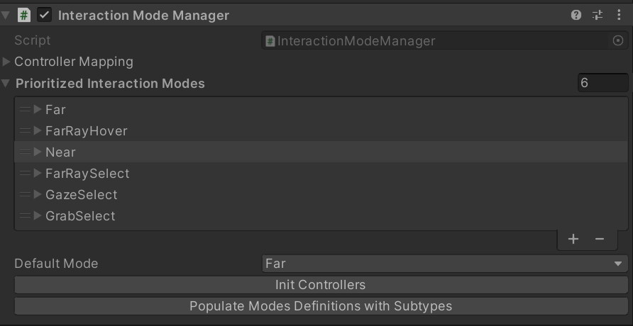 Mode Manager Priority