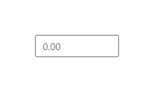 NumberBox indiquant une valeur de 0,00.