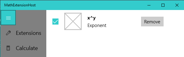 Exemple d’interface utilisateur de l’onglet Extensions