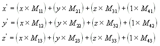 équations pour le nouveau point