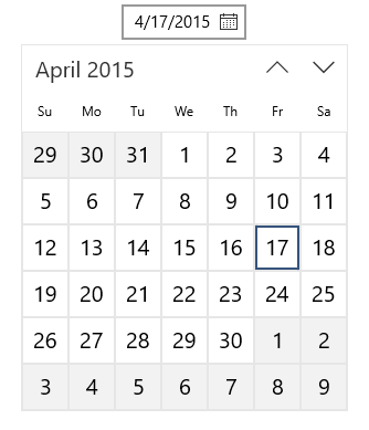 Ouvrir le sélecteur de dates de calendrier